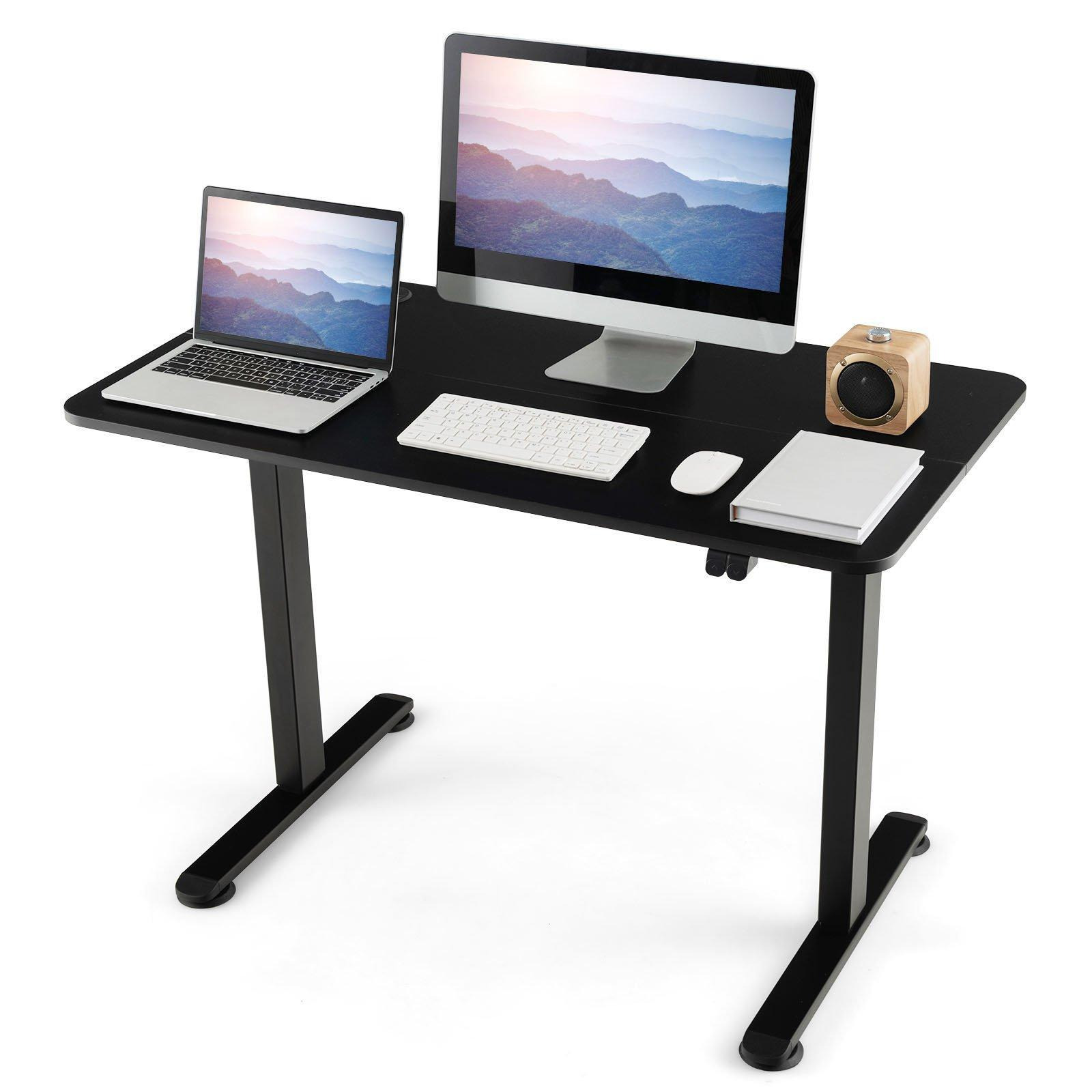 Electric Height Adjustable Standing Desk Sit to Stand Computer Workstation Table - image 1
