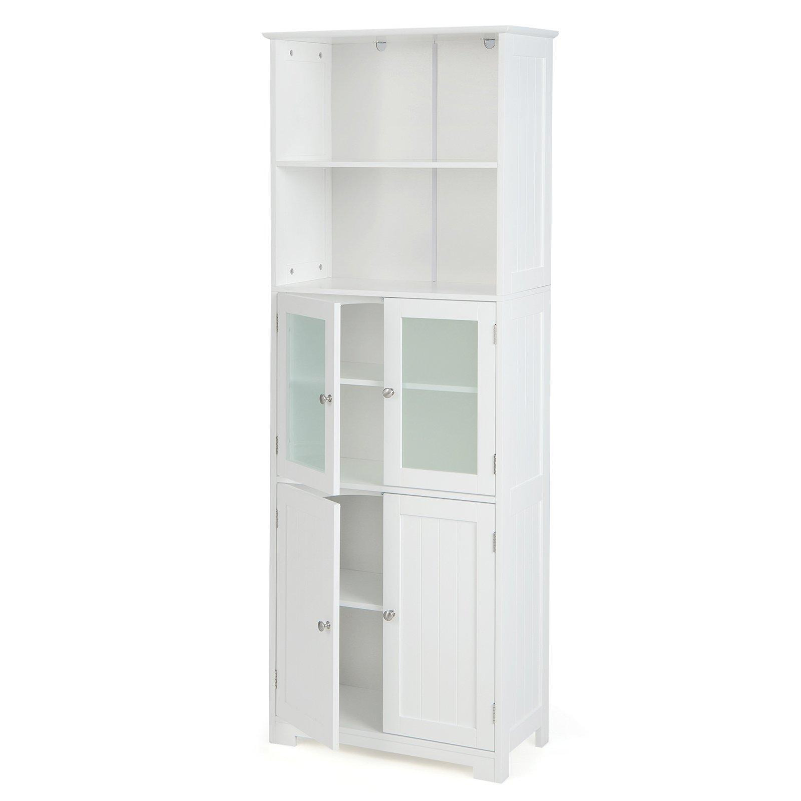 163cm Tall Bathroom Storage Cabinet Freestanding Kitchen Pantry Cupboard - image 1