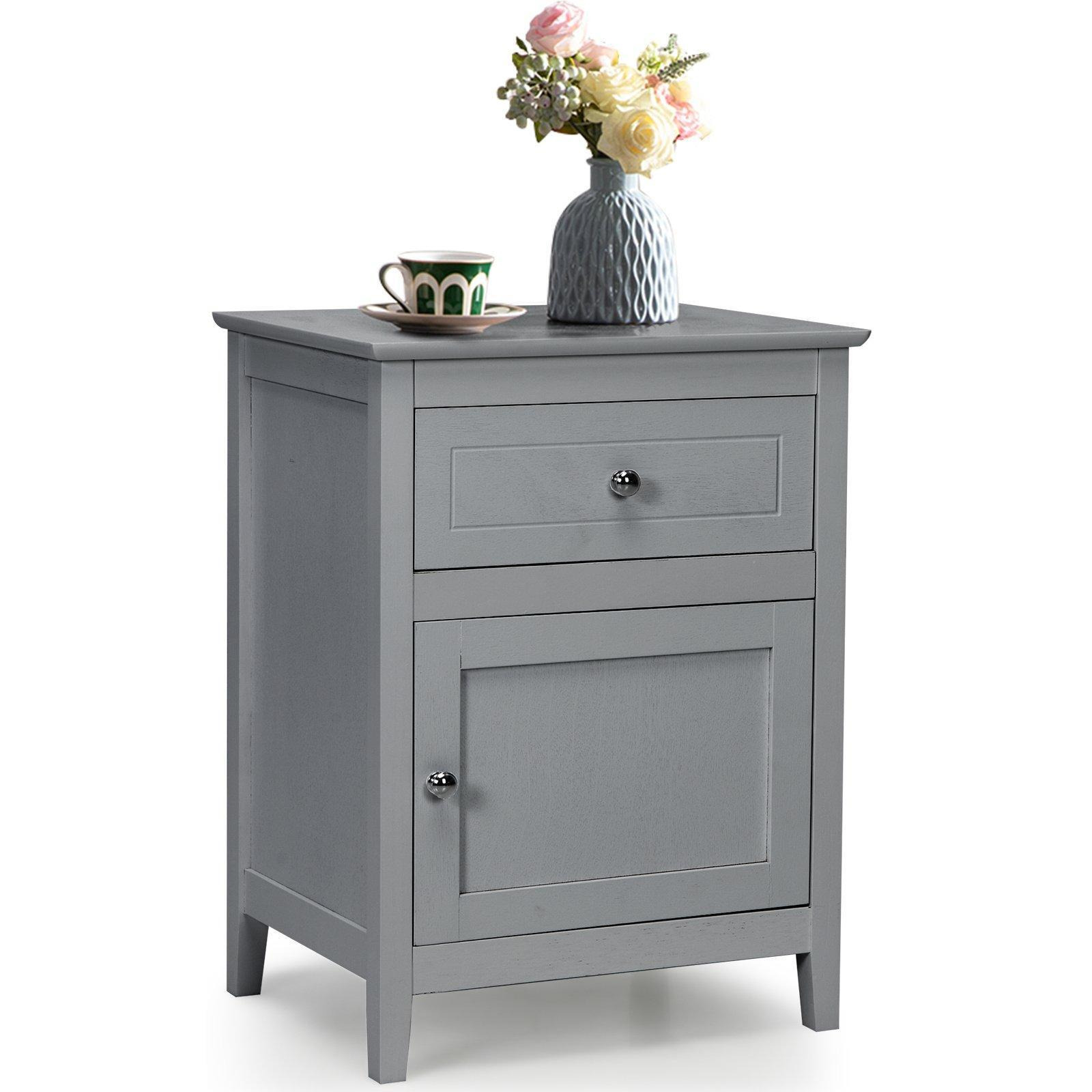 2-Tier Modern Badroom Nightstand with Drawer - image 1