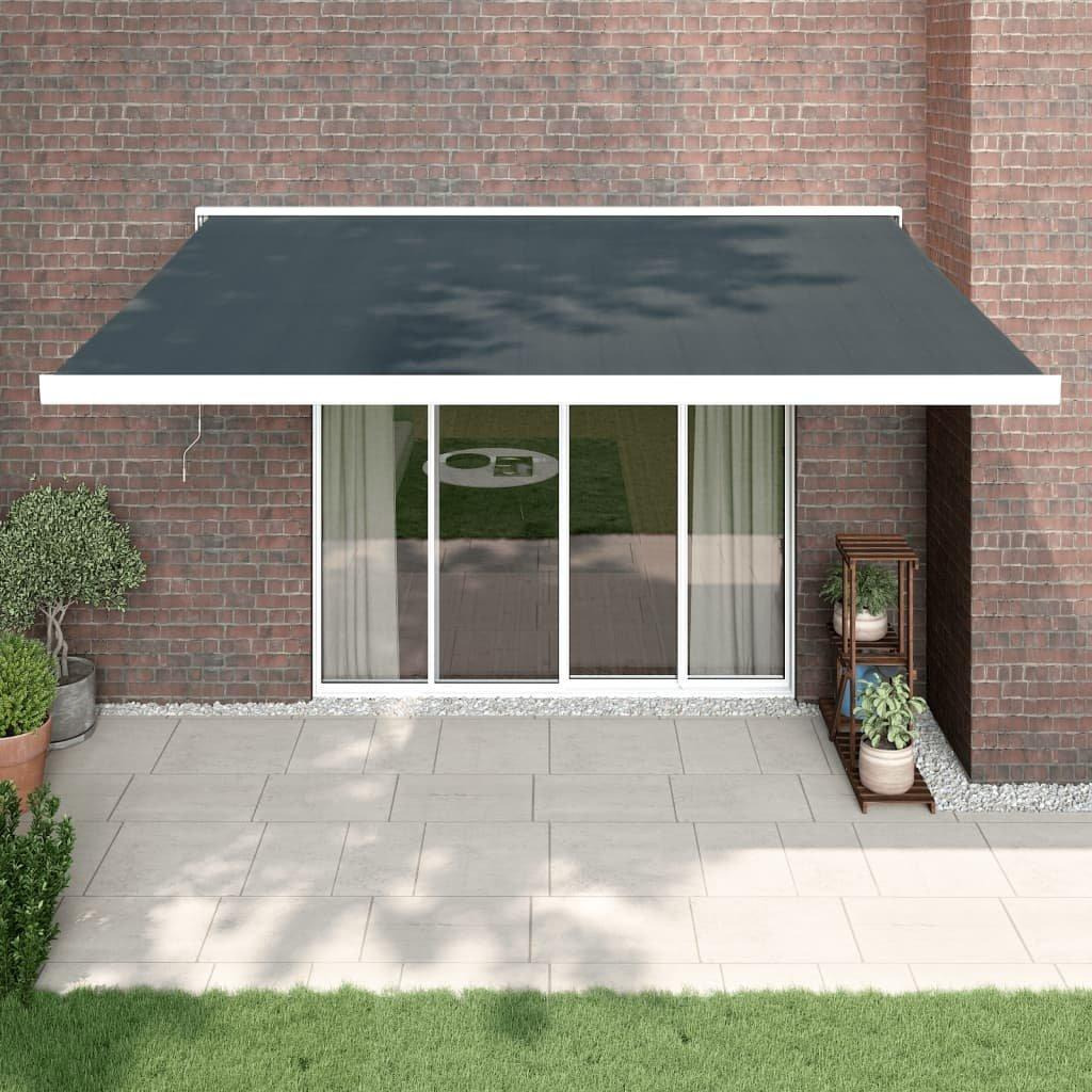 Retractable Awning Anthracite 4x3 m Fabric and Aluminium - image 1