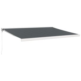 Retractable Awning Anthracite 4x3 m Fabric and Aluminium - thumbnail 2