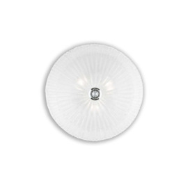 Shell 3 Light Indoor Flush Wall Ceiling Light Chrome with Clear Glass E27