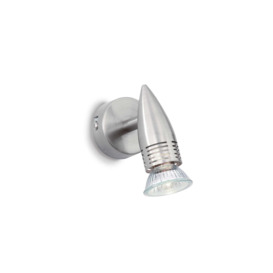 Alfa 1 Light Indoor Adjustable Wall Spotlight Nickel GU10