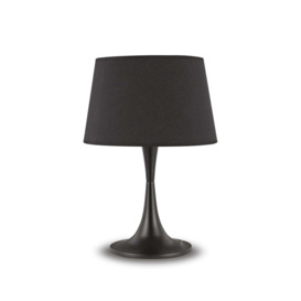 London 1 Light Large Table Lamp Black E27