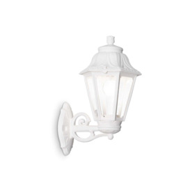 Anna 1 Light Outdoor Flush Wall Lantern White IP44 E27