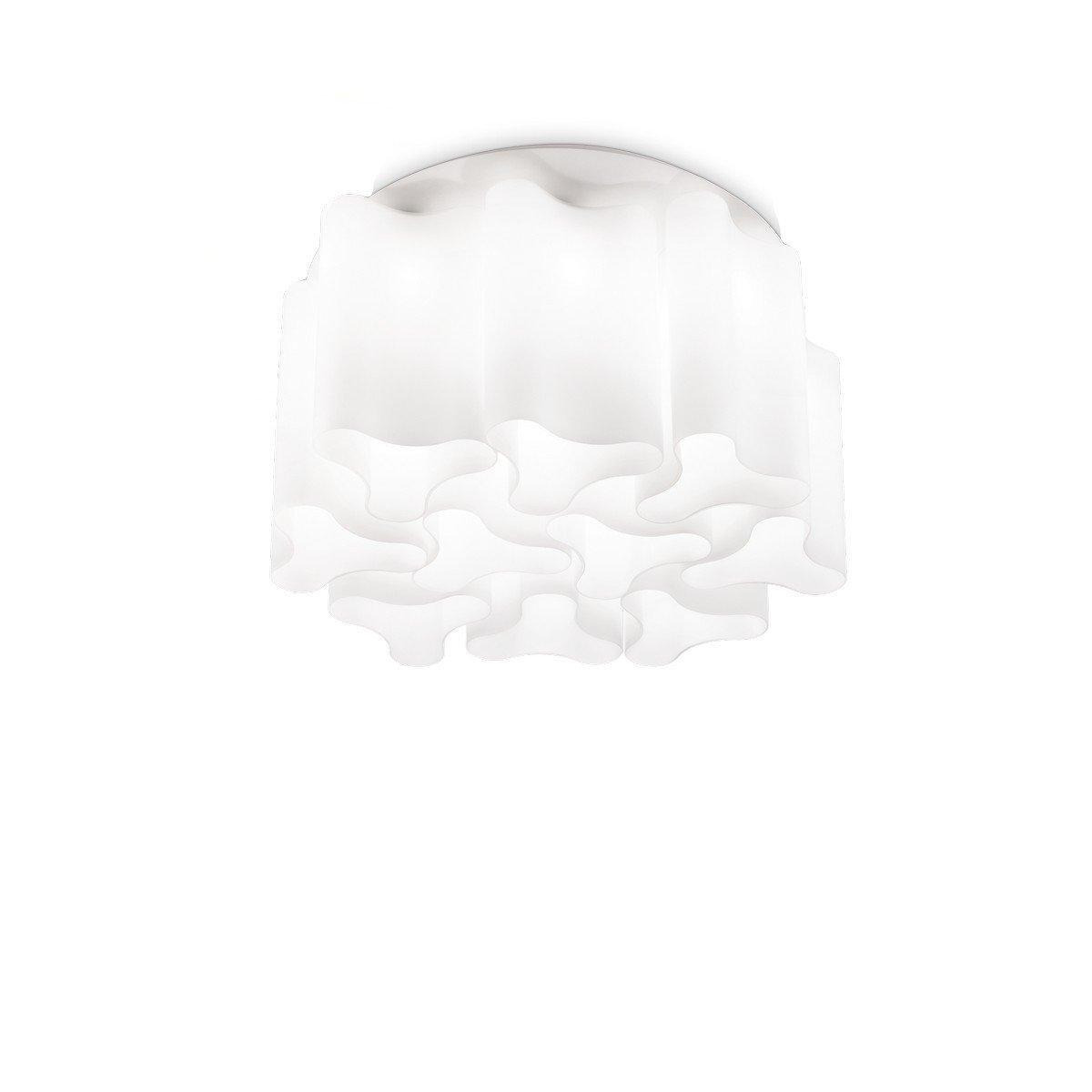 Compo 10 Light Medium Ceiling Flush Light White E27 - image 1