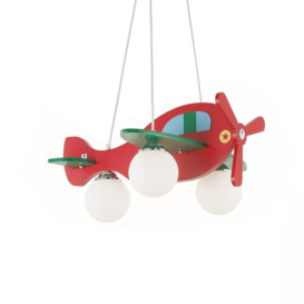 Avion Red And Green Aeroplane Pendant E14