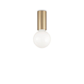 Petit Indoor 1 Light Semi Flush Ceiling Lamp Brass Satin E27