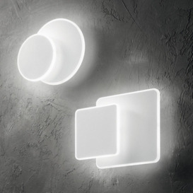 Pouche LED Decorative Square Flush Wall Light White 3000K - thumbnail 2
