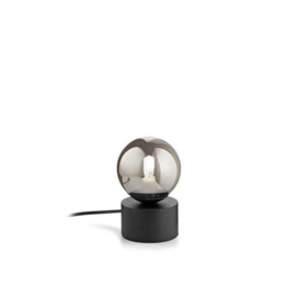 PERLAGE Globe Table Lamp Black InBuilt Switch NonDim