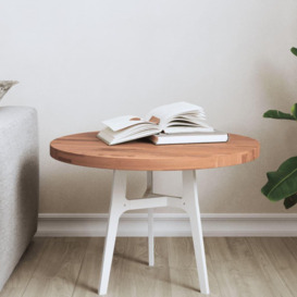 Table Top Ã˜50x2.5 cm Round Solid Wood Beech