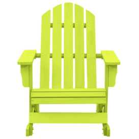 Garden Adirondack Rocking Chair Solid Fir Wood Green - thumbnail 3