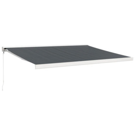 Retractable Awning Anthracite 4.5x3 m Fabric and Aluminium - thumbnail 2