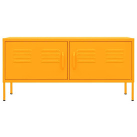 TV Cabinet Mustard Yellow 105x35x50 cm Steel - thumbnail 3
