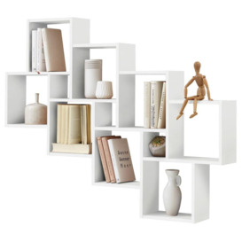 FMD Wall-Mounted Shelf with 11 Compartments  White - thumbnail 2