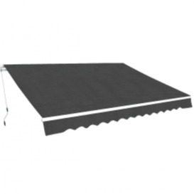 Folding Awning Manual Operated 600 cm Anthracite - thumbnail 1