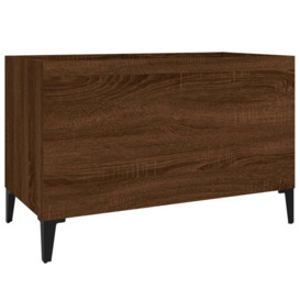 Record Cabinet Brown Oak 74.5x38x48 cm Engineered Wood - thumbnail 2