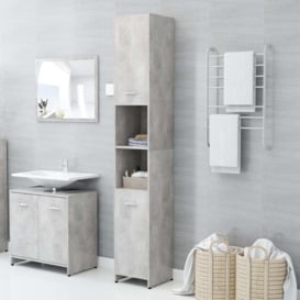 Bathroom Cabinet Concrete Grey 30x30x183.5 cm Engineered Wood - thumbnail 1