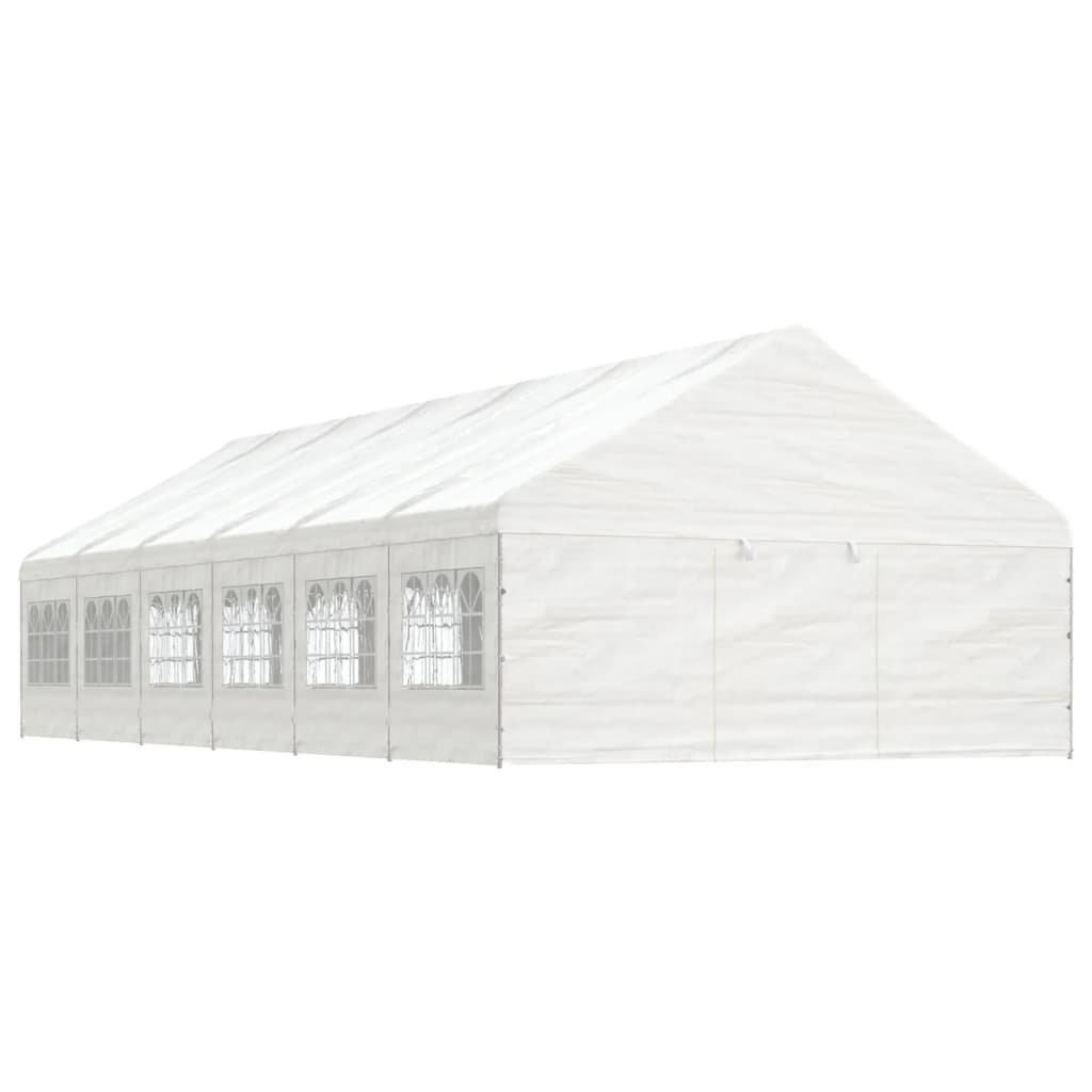 Gazebo with Roof White 13.38x5.88x3.75 m Polyethylene - image 1