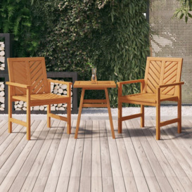 Garden Dining Chairs 2 pcs Solid Wood Acacia - thumbnail 1