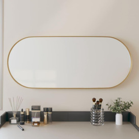 Wall-mounted Mirror Gold 25x60 cm Oval - thumbnail 1