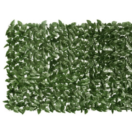 Balcony Screen with Dark Green Leaves 500x100 cm - thumbnail 3