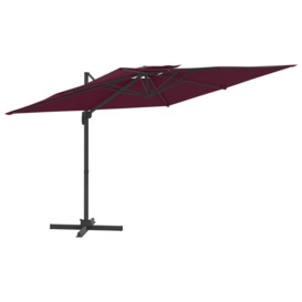 Double Top Cantilever Umbrella Bordeaux Red 400x300 cm - thumbnail 2