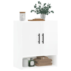 Wall Cabinet High Gloss White 60x31x70 cm Engineered Wood - thumbnail 3