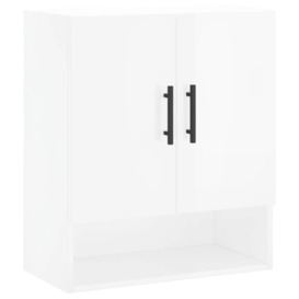 Wall Cabinet High Gloss White 60x31x70 cm Engineered Wood - thumbnail 2
