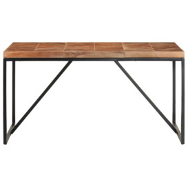 Dining Table 140x70x76 cm Solid Acacia and Mango Wood - thumbnail 2