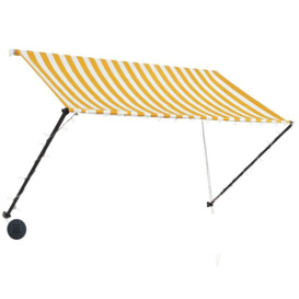 Retractable Awning with LED 250x150 cm Yellow and White - thumbnail 3
