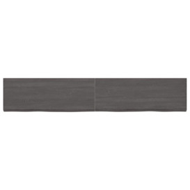 Table Top Dark Grey 220x40x(2-4) cm Treated Solid Wood Oak - thumbnail 3