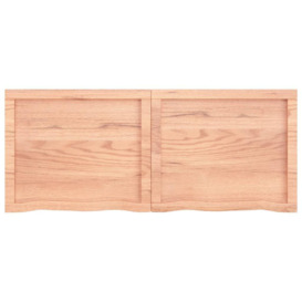 Wall Shelf Light Brown 120x50x(2-6) cm Treated Solid Wood Oak - thumbnail 3