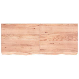 Wall Shelf Light Brown 120x50x(2-6) cm Treated Solid Wood Oak - thumbnail 2