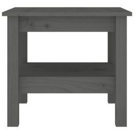 Coffee Table Grey 45x45x40 cm Solid Wood Pine - thumbnail 3