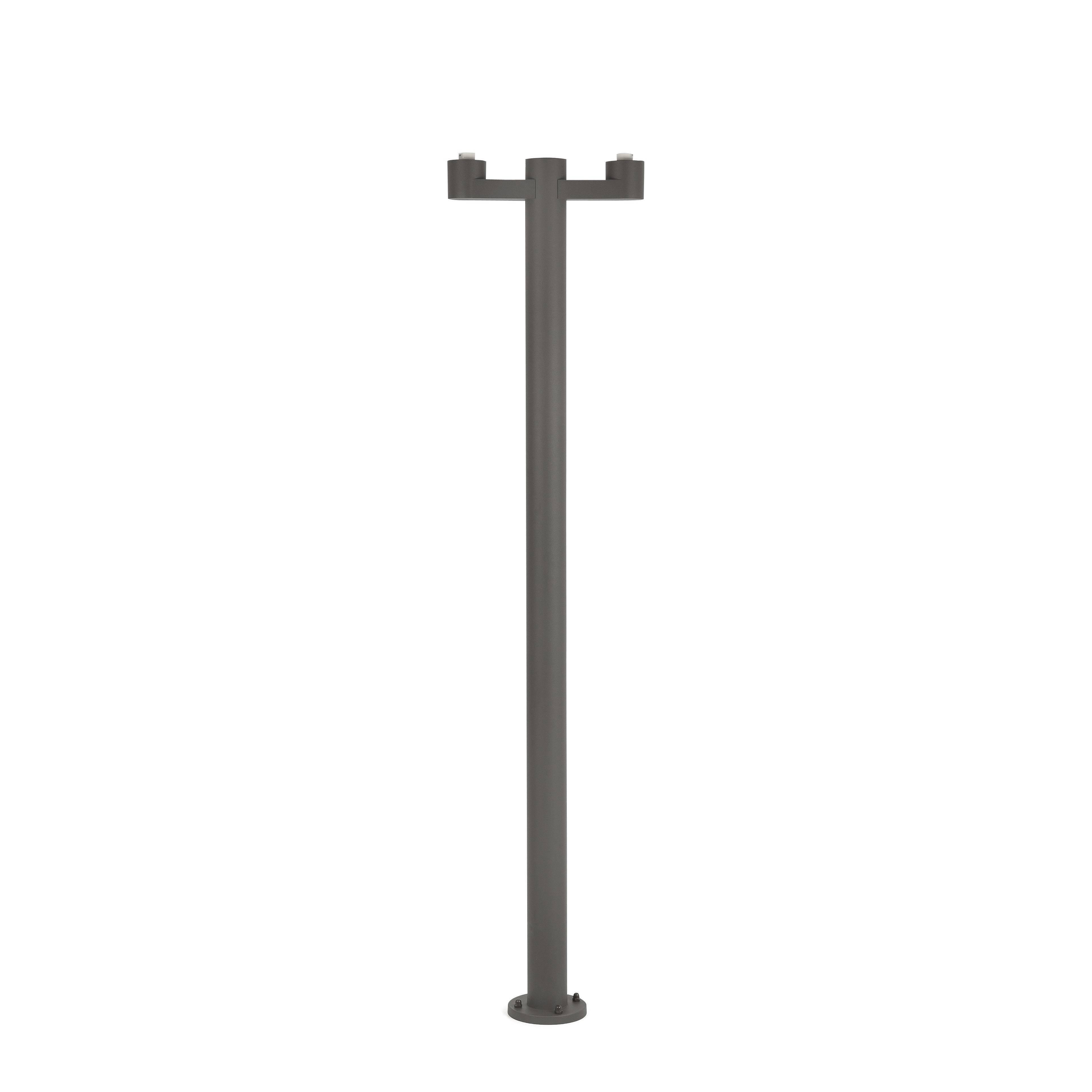 Structure 2 Light Outdoor Lamp Post Dark Grey Base Only IP44 E27 - image 1