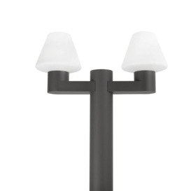 Structure 2 Light Outdoor Lamp Post Dark Grey Base Only IP44 E27 - thumbnail 2