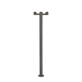 Structure 2 Light Outdoor Lamp Post Dark Grey Base Only IP44 E27 - thumbnail 1