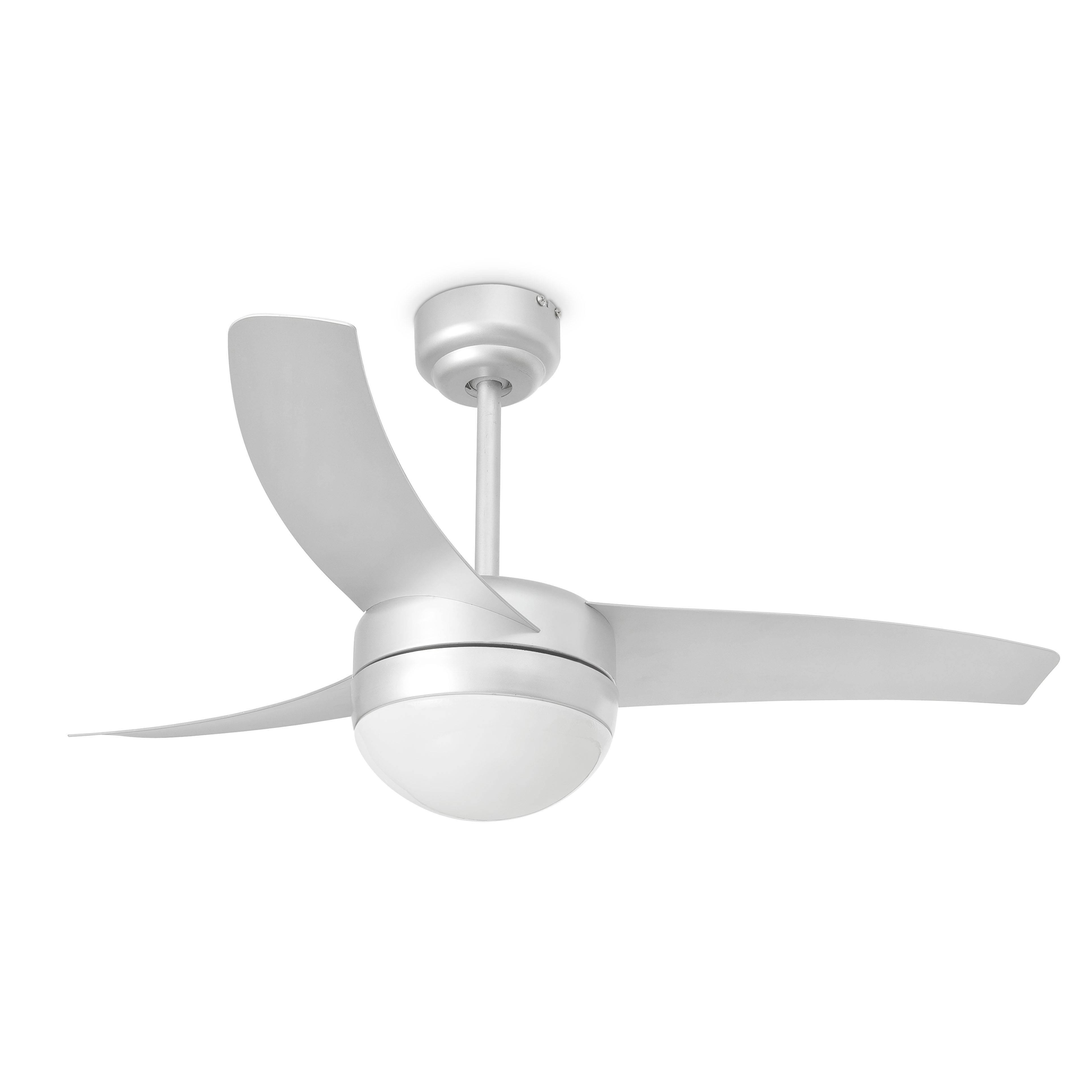 Easy 2 Light Small Ceiling Fan Grey with Light E27 - image 1