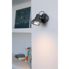 Ring 1 Light Indoor Adjustable Wall Spotlight Grey GU10 - thumbnail 2