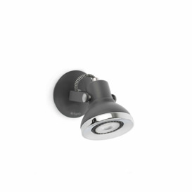 Ring 1 Light Indoor Adjustable Wall Spotlight Grey GU10 - thumbnail 1