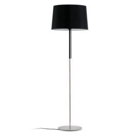 Volta 1 Light Floor Lamp Black Nickel E27