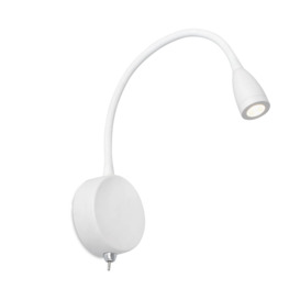 Loke LED Indoor Wall Light Reading Lamp White - thumbnail 1