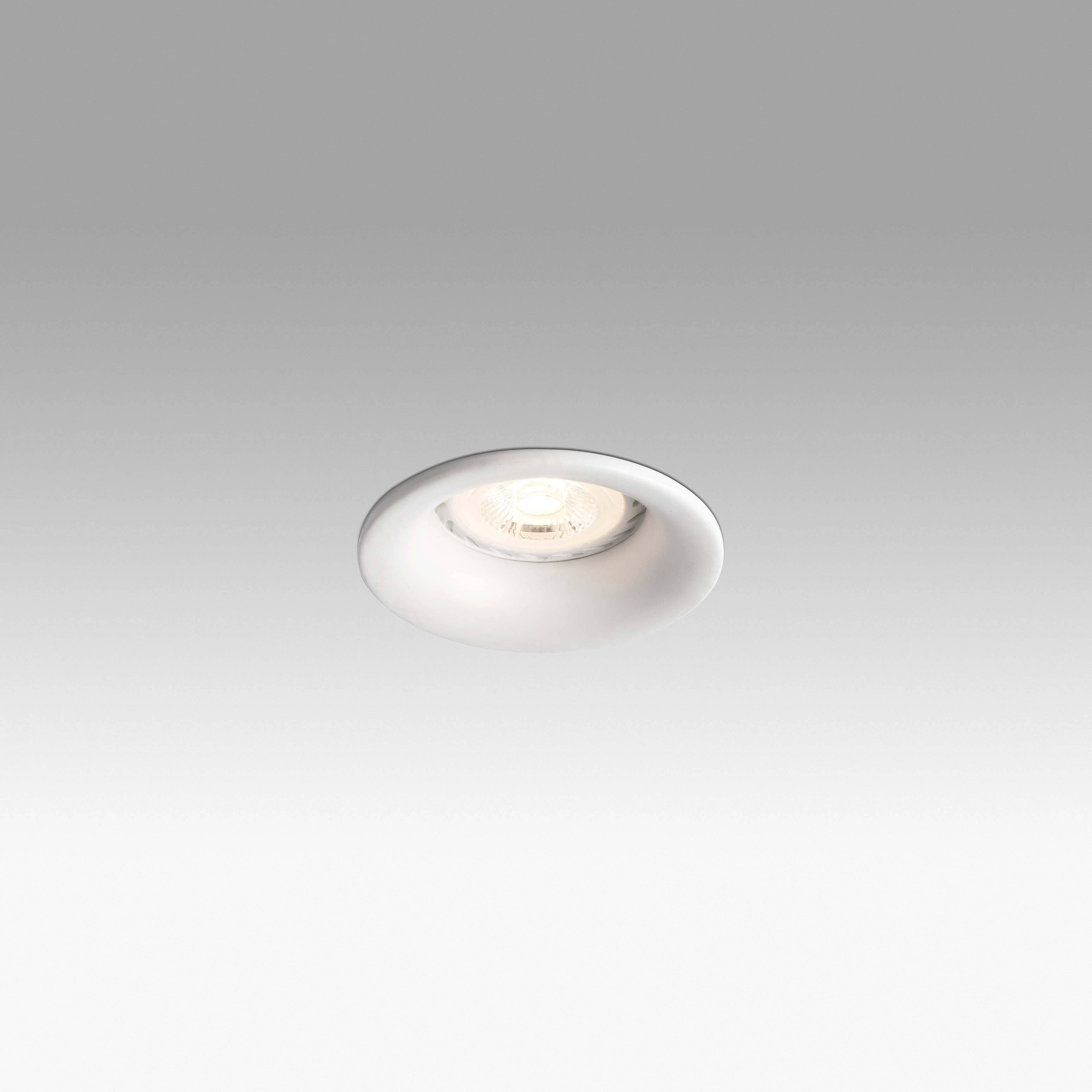 Ne 1 Light Round Recessed Spotlight White GU10 - image 1