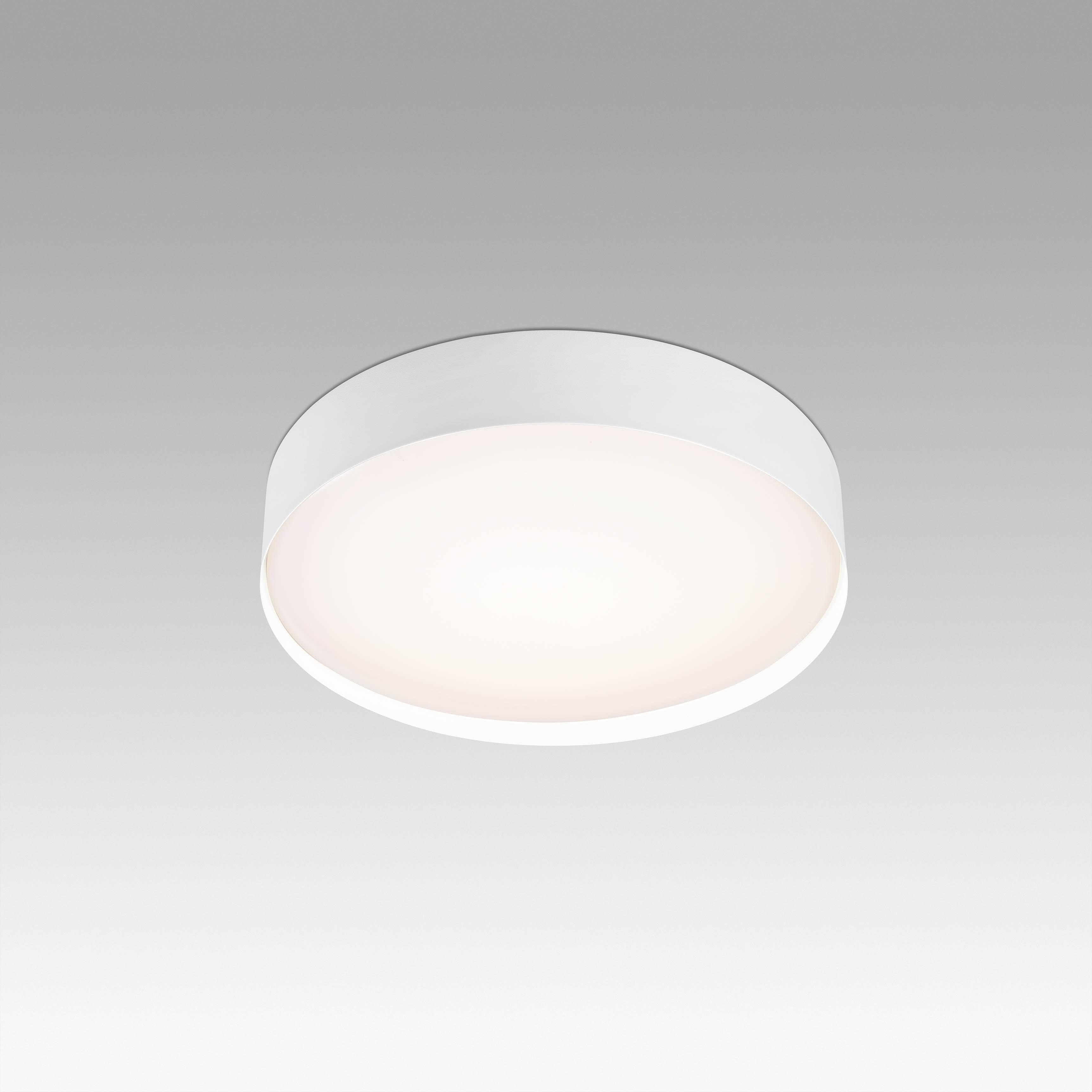 Vuk LED Round Bathroom Flush Ceiling Light White IP44 - image 1