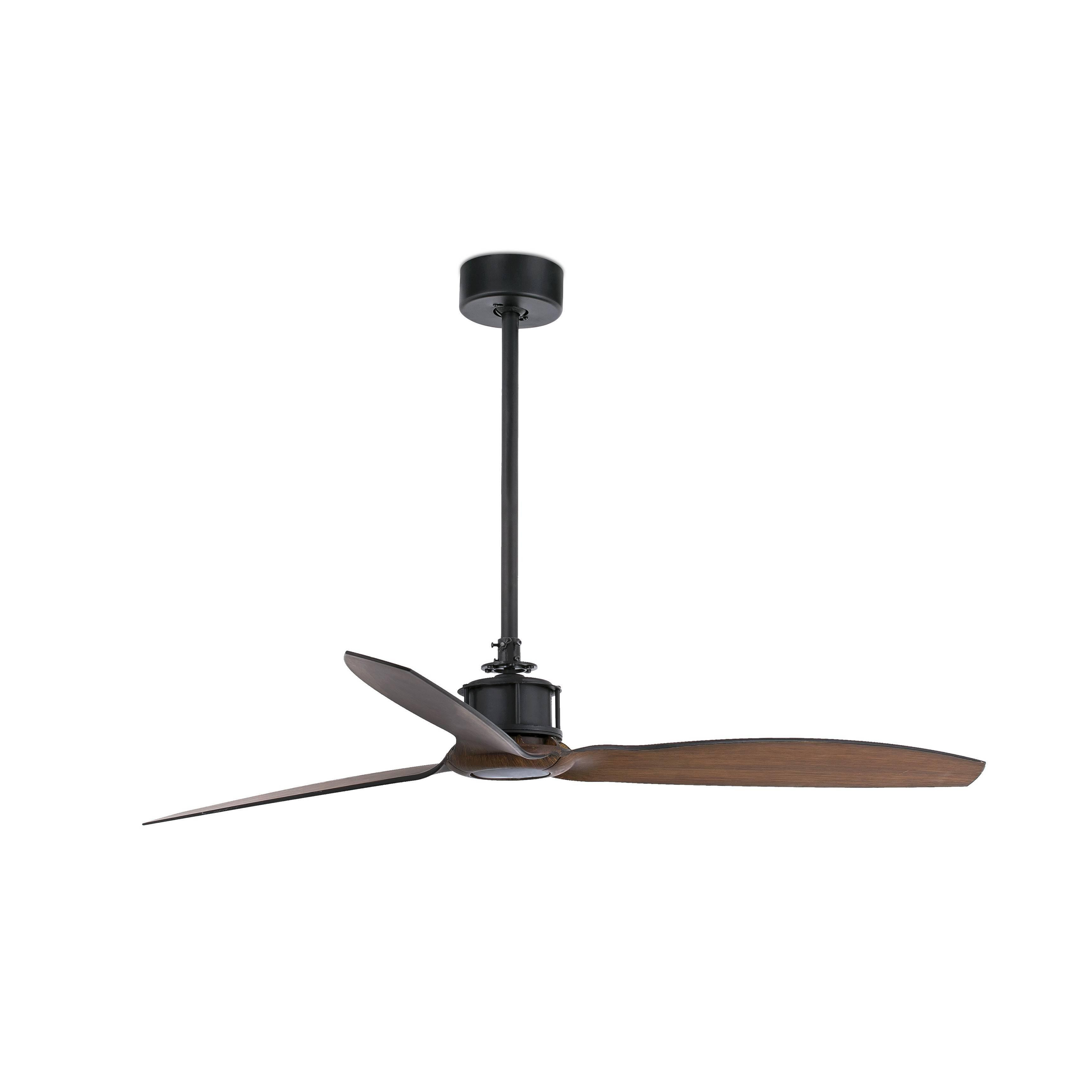 Just Medium Ceiling Fan Black Walnut Optional LED Light Sold Separately - image 1