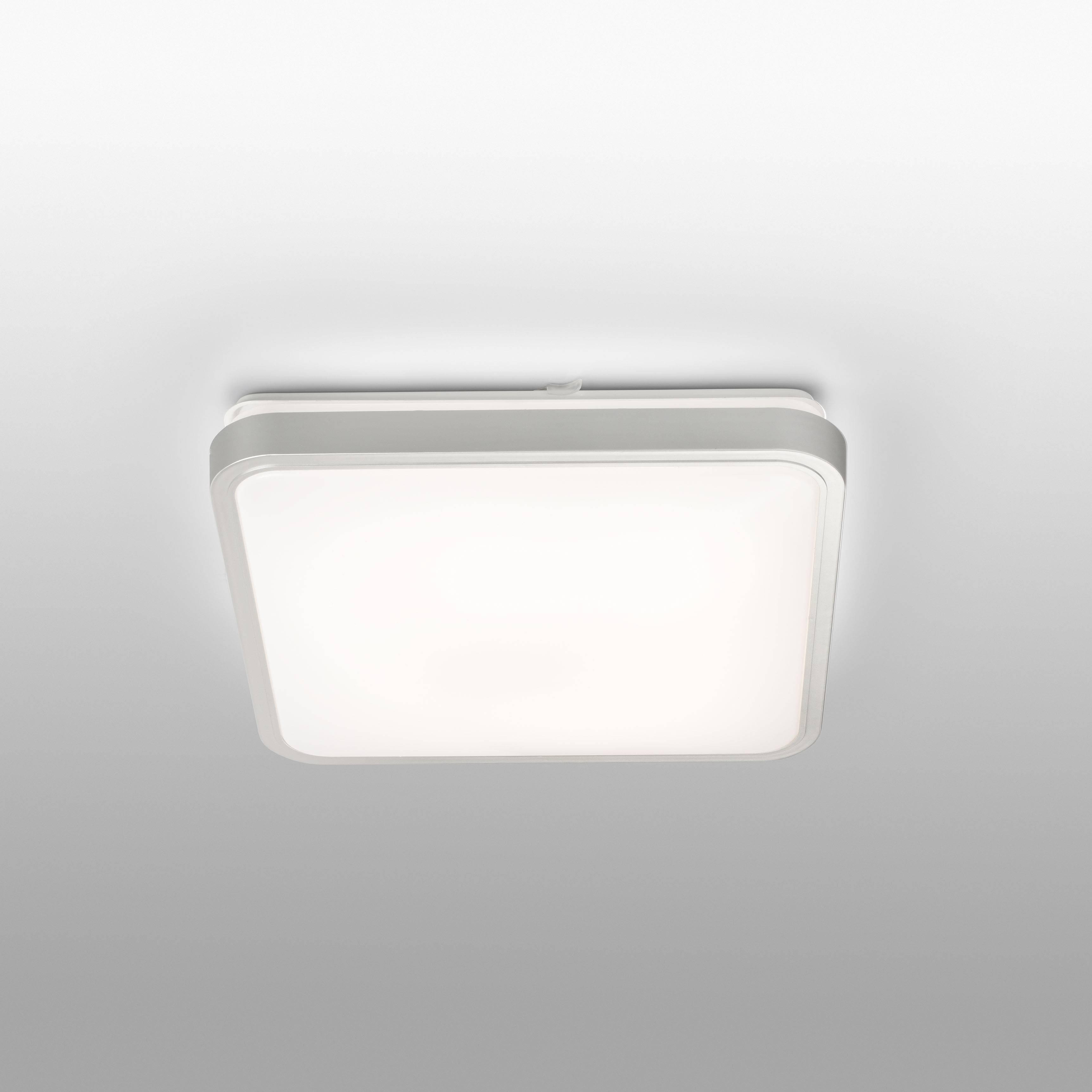 Iris LED Large Bathroom Flush Ceiling Light White Grey - image 1