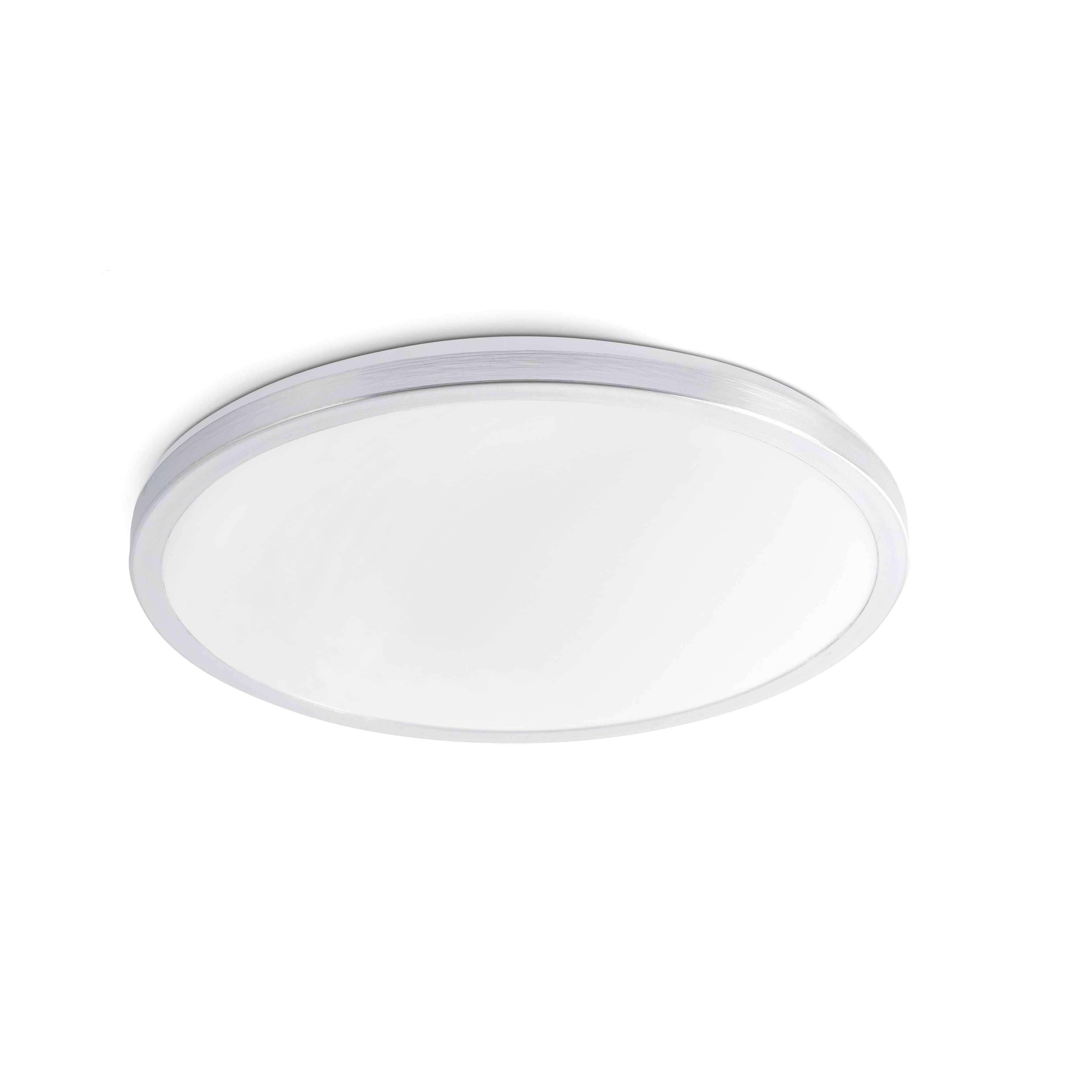 Foro LED Bathroom Flush Ceiling Light White Grey IP44 - image 1