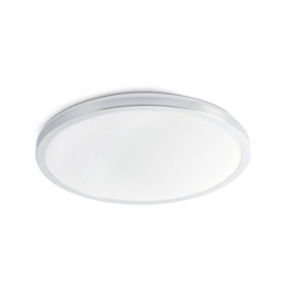 Foro LED Bathroom Flush Ceiling Light White Grey IP44 - thumbnail 1