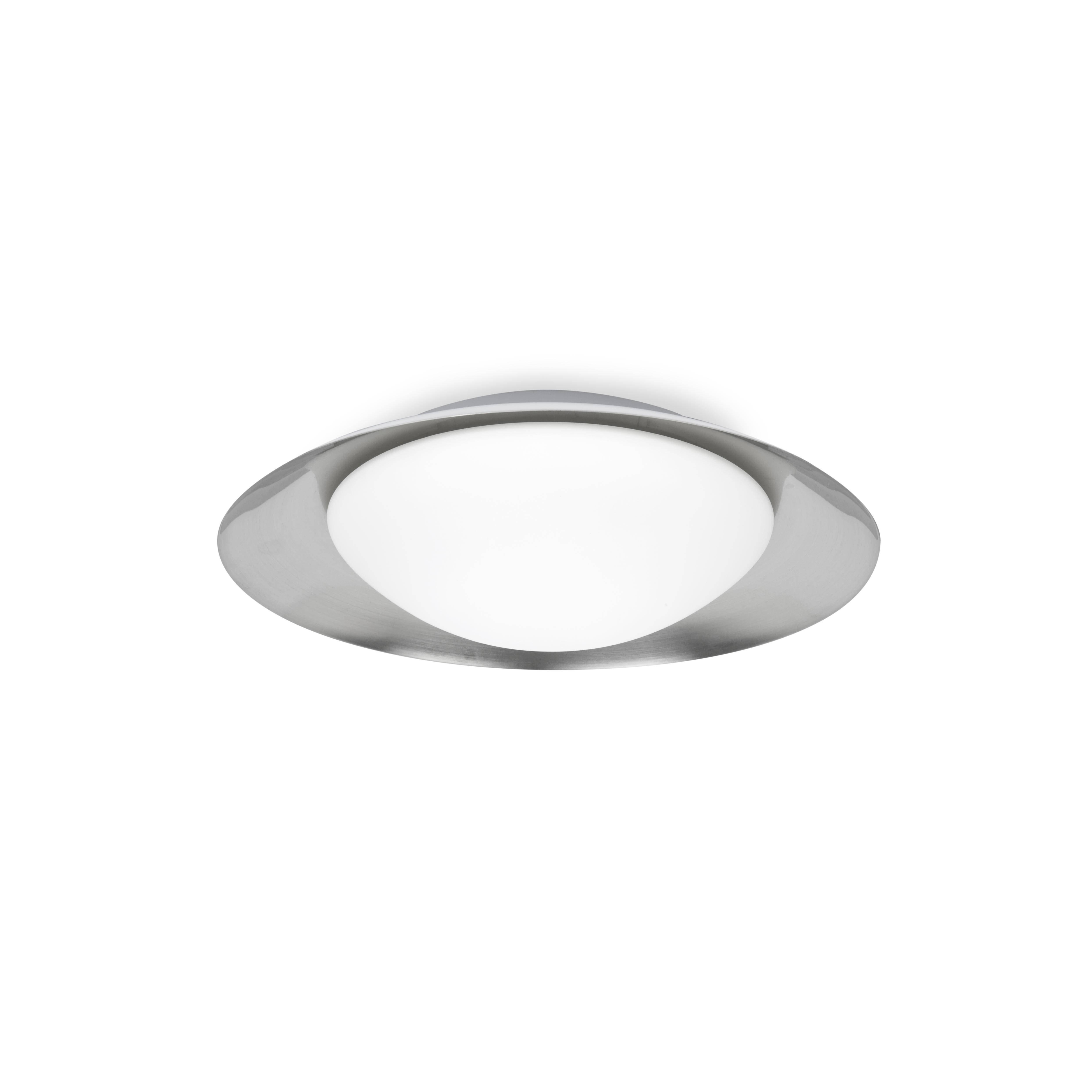 Side LED Indoor Medium Flush Wall Light White Nickel - image 1